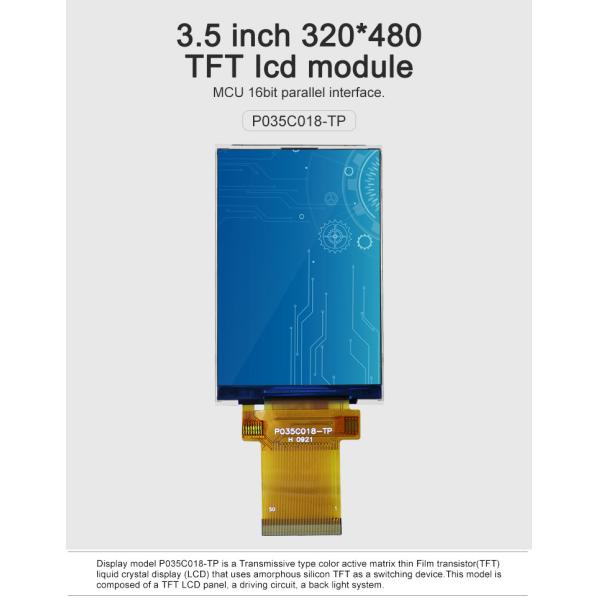 Polcd ILI9488 Дисплей Tft LCD 12 0'CLOCK 3.5 Tft LCD Raspberry Pi 48,96 мм