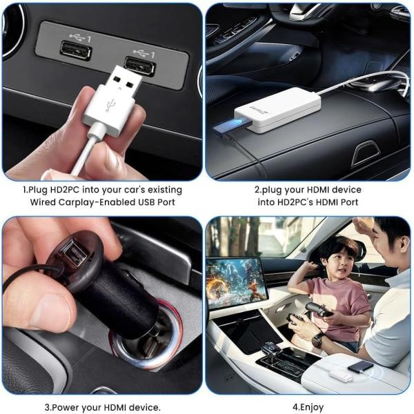 Wired Carplay To HdMi Input Conversion Box HD2CP Car Multimedia Screen Thowers TV Sticks Box