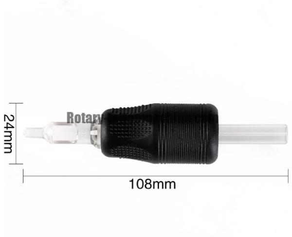Diameter 1”Disposable Tattoo Tubes Black Grip Clear Tips For Tattoo Machine