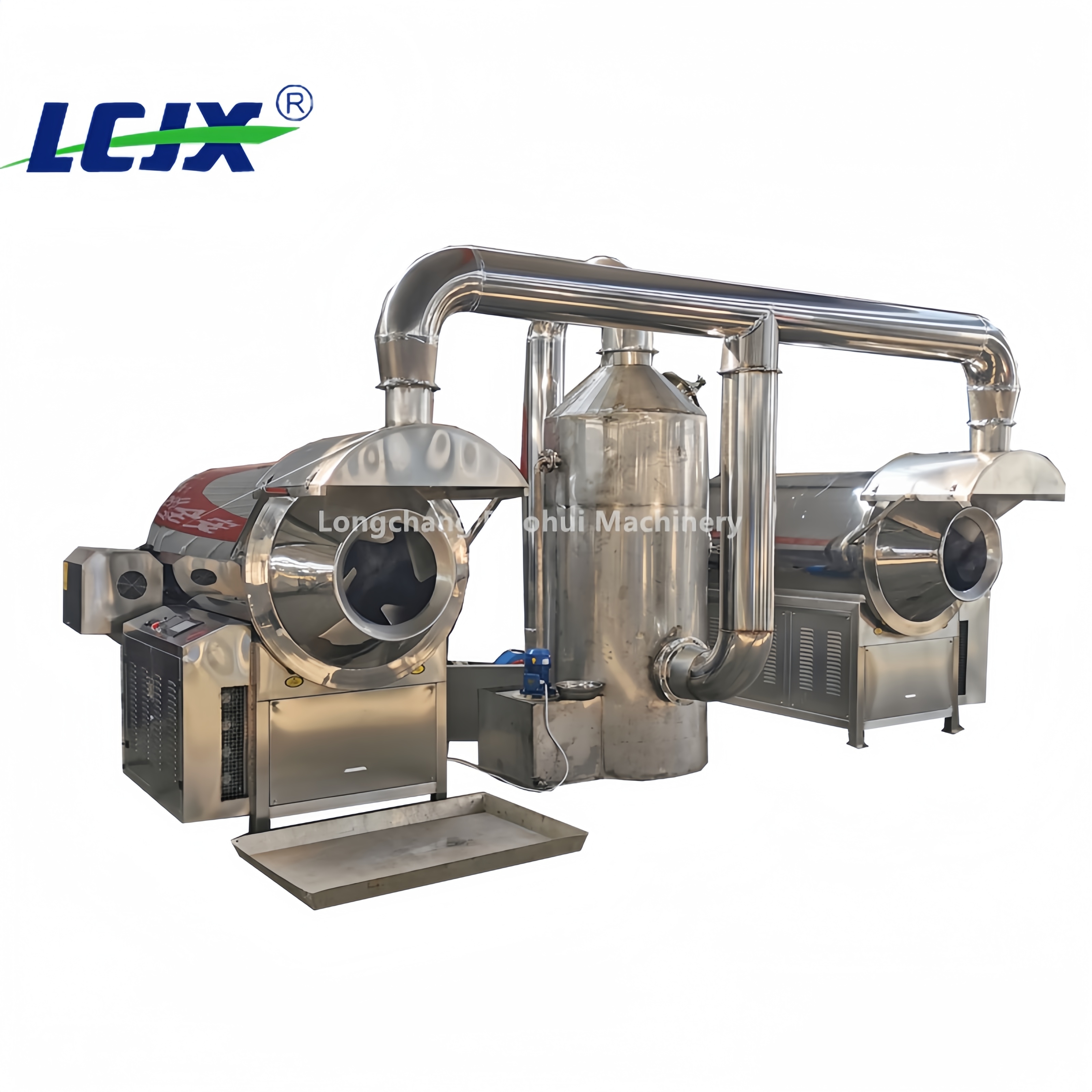 Industrial Grain Barley Roaster Machine Touch Screen Control Adjustable Temperature