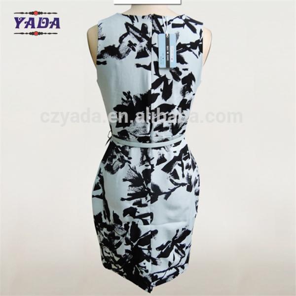 Nuevo estilo vestidos elegantes con estampado floral damas ropa casual clásica mujeres vestidos vestidos sexy en precio barato
