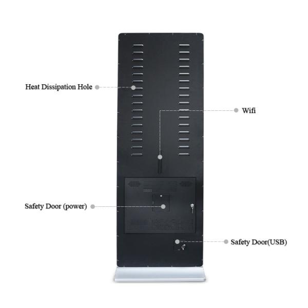 55 Inch Touch Screen Wifi Digital Signage IPhone Style Android 7.1 Advertising Kiosk