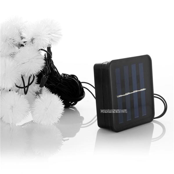 Fur Ball Snowball Solar Led String Christmas Lights , Solar Hanging Christmas Lights 4.8m 20led