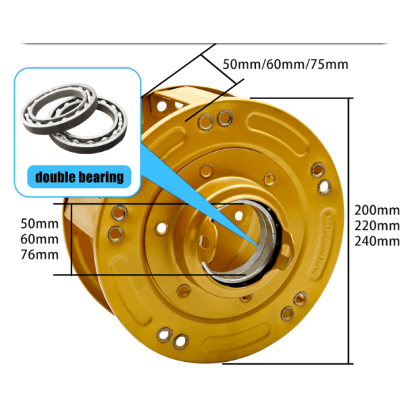 Steel Golden Rolling Door Spring Box Kit With Nylon Bead And Secure Fastening Ring