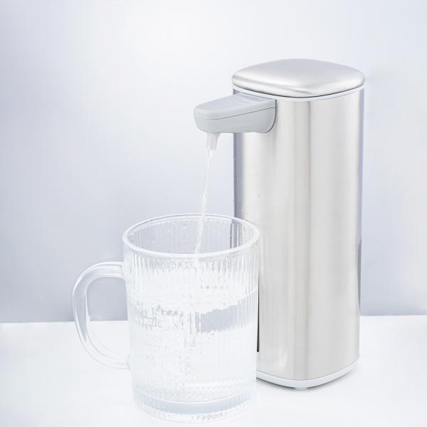 Touch-Free Rechargeable Sensor Liquid Soap Pump Dispenser , Polished Stainless Steel