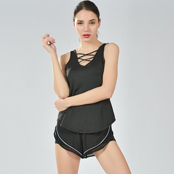 Женский логотип на заказ Йога Без рукава Сексуальный Спорт Эластичный Камизоль Танковый Топ