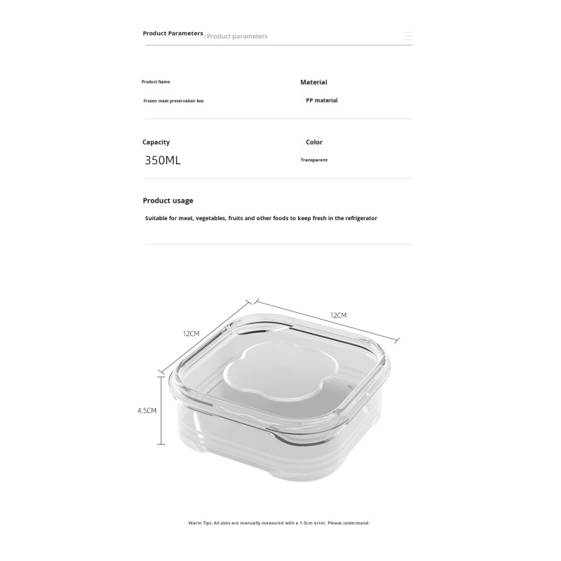 Modern Portable Reusable Plastic Meal Prep Organizer Containers with Lids for Kitchen Frozen Food Storage