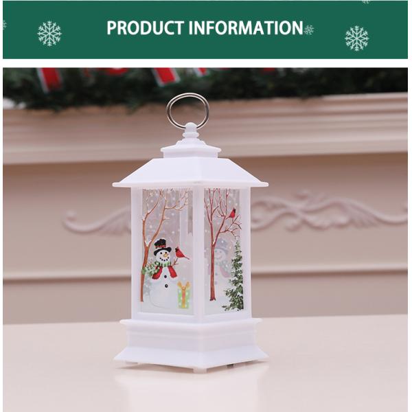 Снеговик эксплуатируемый батареей привел оформление дома отдыха лампы пламени рождества фонарика