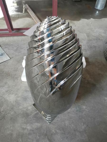 Abstract Outdoor Metal Statues Overlaps Large Garden Sculptures Statues Stainless Steel 316