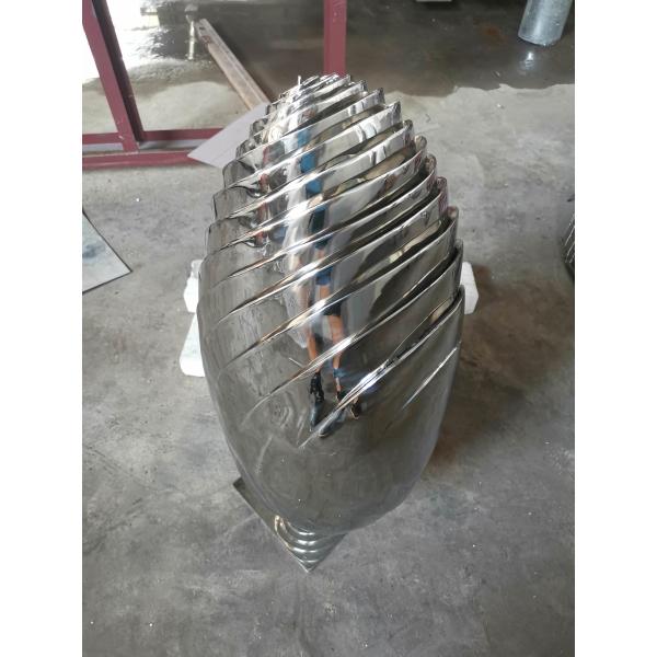Abstract Outdoor Metal Statues Overlaps Large Garden Sculptures Statues Stainless Steel 316