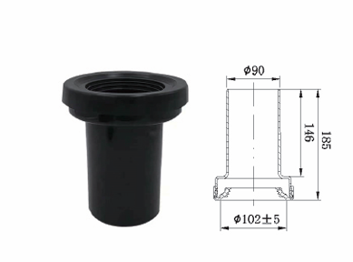 Hidden water tank, flush straight pipe, wall-mounted sewage pipe, water inlet pipe, toilet bowl, elbow pipe