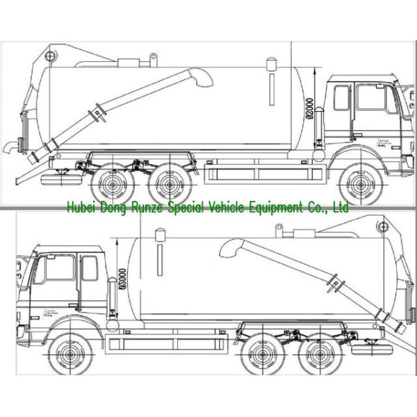 JAC LHD 4x2 10 Wheeler Sewage Suction Tanker Truck With Vacuum Pump 16m3