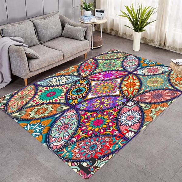 Printed washable area rugs living room bedroom kitchen hotel floor mat  12mm thick