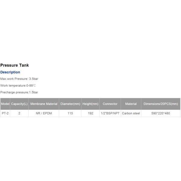 pressure tank, carbon steel tank, vertical tank, water pump accessories
