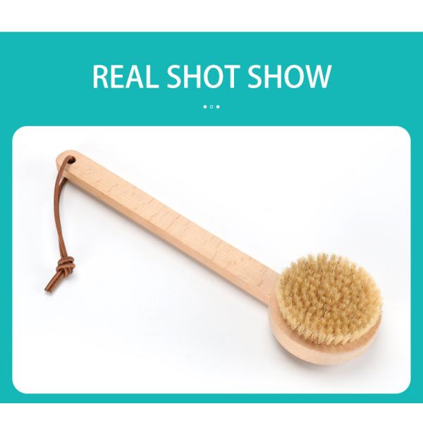 Escova corporal Vegan Redonda Pele natural Seca Massagem Chuveiro Escova para Spa