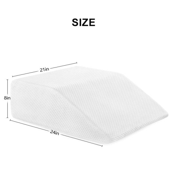 Velvet Wedge Pillow for Leg Elevation and Pain Relief Memory Foam Leg Support Pillow