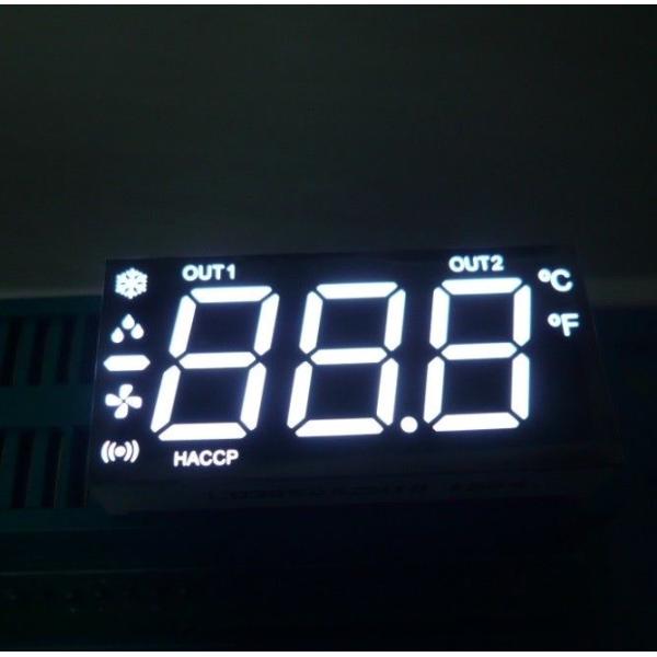 Multiplexed Triple Digit Seven Segment LED Display Ultra White For Heating / Cooling Control