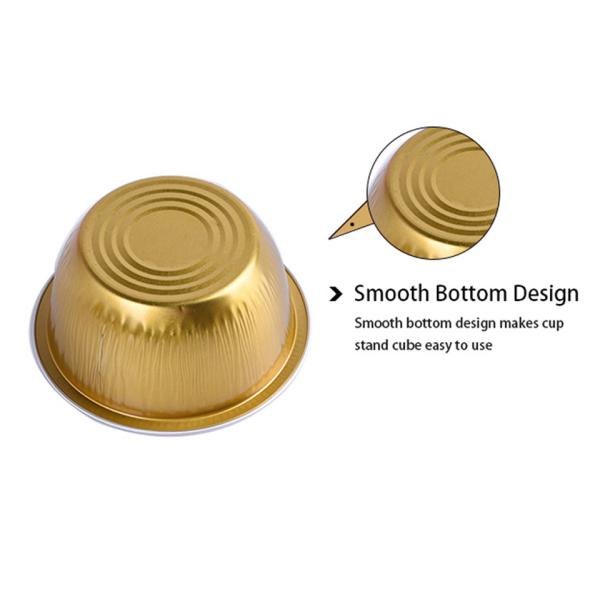 Устранимые пищевые контейнеры алюминиевой фольги 130ML плиссировали печь лоток шара торта чашек красочный