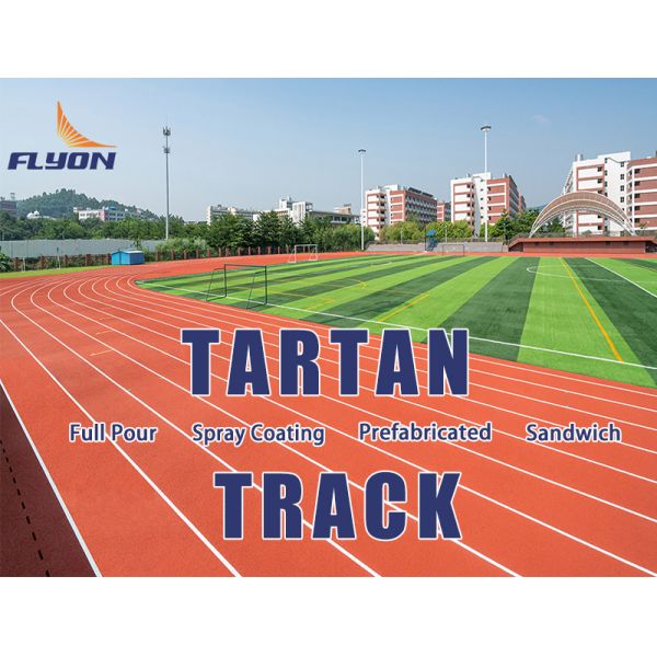 Eco-Friendly Shock Absorption Anti-Slip Surface Sandwich System Tartan Track for Athletic Venues
