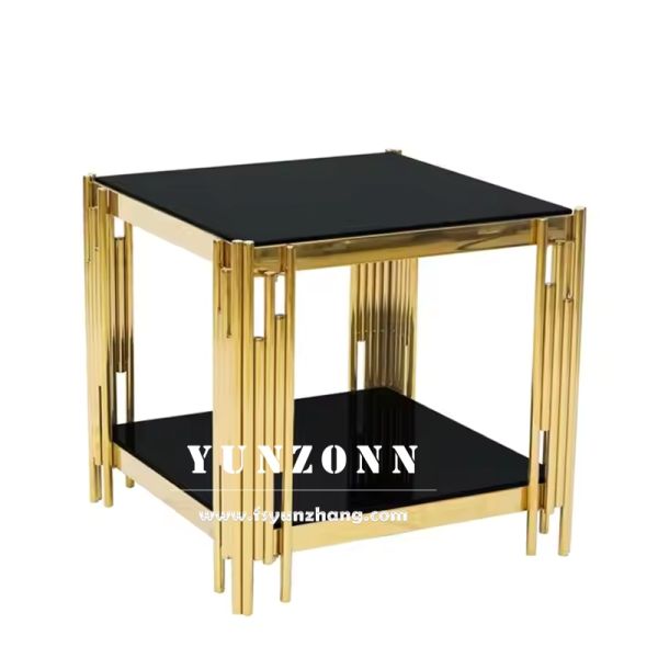 Contemporary Modern Nordic Square Coffee Table Simple Living Room End Side Dining Room Furniture with Steel Frame Metal Material
