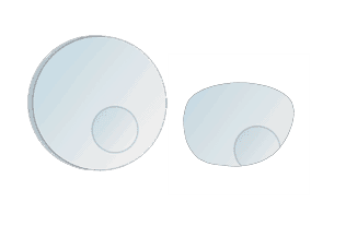 SF CR39 1.499 Round Top Bifocal Lens Blanks 70mm Diameter 58 Abbe Value