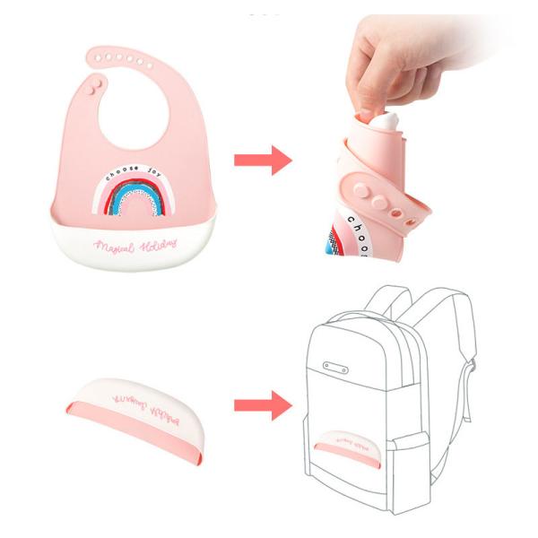 Unisex Waterproof Infant Silicone Small Bibs For Newborns 2 Year 80cm