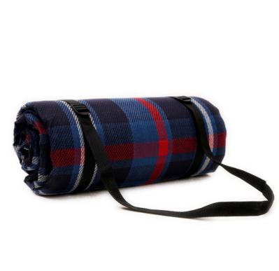 Water Resistant Picnic Floor Mat , Colored Checkered Picnic Blanket