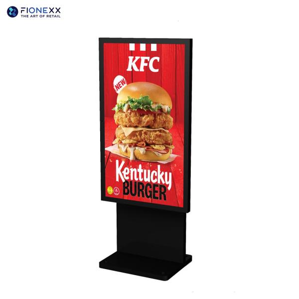 55inch Outdoor Black Drive Thru Digital Display Street Digital Signage  Multi Scenario