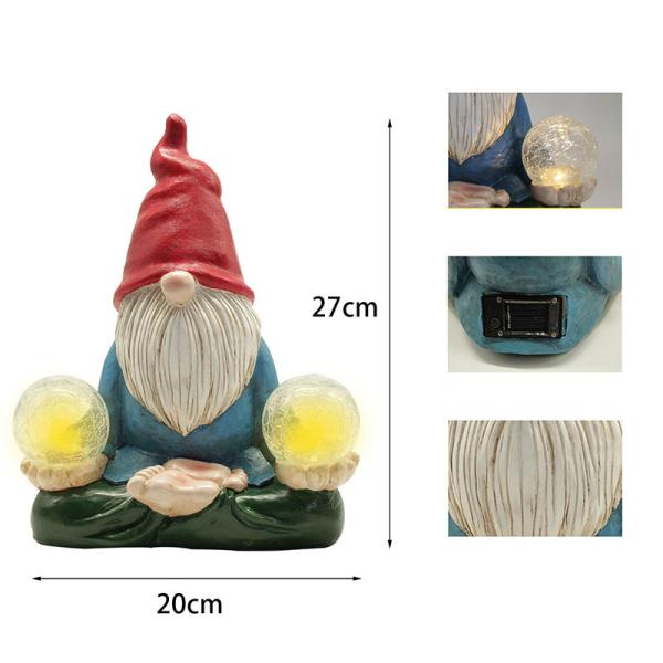 Garden Decoration Solar Light Crafts Waterproof Resin Ornament LED Light Animal Statue