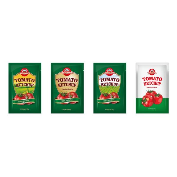 Premium 50g Tomato Ketchup Sachet with Pure Natural Flavor and ISO HACCP FDA Certification