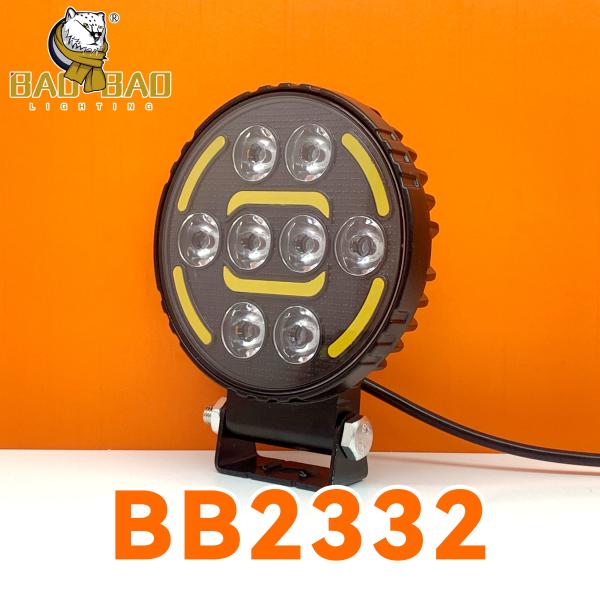 Circle Red Yellow White Flashing Dual Color Truck LED Headlight 4x4 Car Offroad Work Light