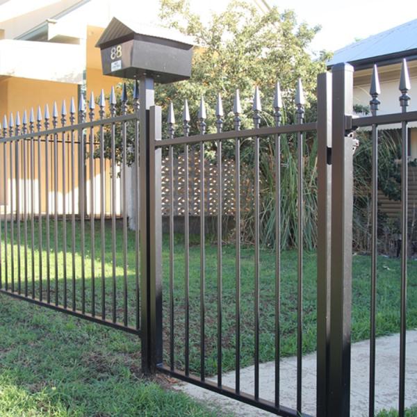 House Iron Privacy Ornamental Iron Fence Panels 3 Rail Wrought Iron Fence