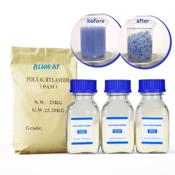 Polyacrylamide PAM Polyelectrolyte Flocculant Chemicals used in Sewage Treatment Plant