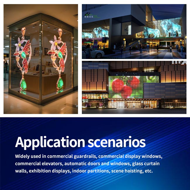 P16 DC 5V Ultra Clear High Transparency LED Display Panel with Flexible Adhesive Mount for Enterprise Exhibition Halls