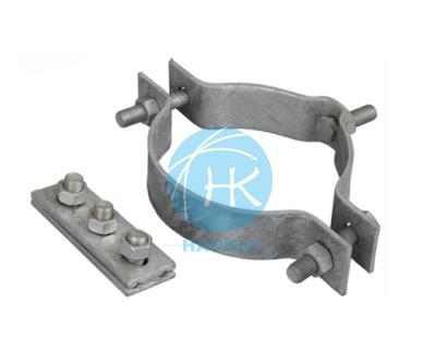 Hot Dip Galvanized Steel Hardware Pole Clamp Overhead Hoop Pole Fastening Clamp