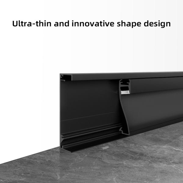 LED Skirting Board Aluminum Profiles Multi-Color Options Seamless Joints Custom Lengths