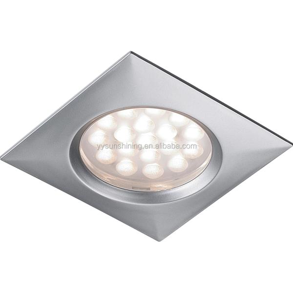 12V LED Recessed Under Cabinet Light Square Furniture Light with 55MM Cut-Out Size