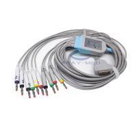 Cable 10lead del ECG de GE Marquette con el plátano 4,0 2029893 001 con TPU