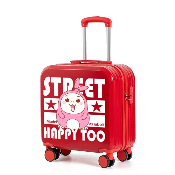 Children's luggage, ride-on, boy/girl baby trolley suitcase, kids' travel suitcase, 18-inch lightweight small carry-on suitcase