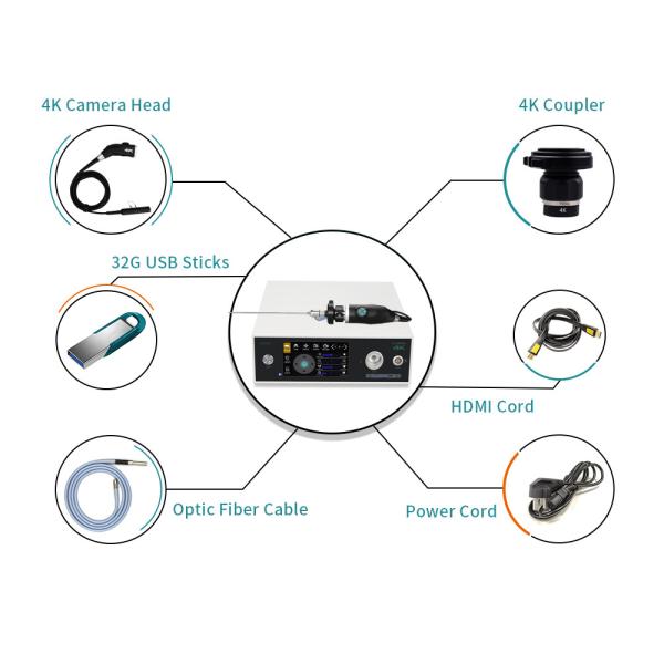 Système de caméra d'endoscope 4K à écran tactile de 7 pouces pour la chirurgie par laparoscopie, ORL et arthroscopie