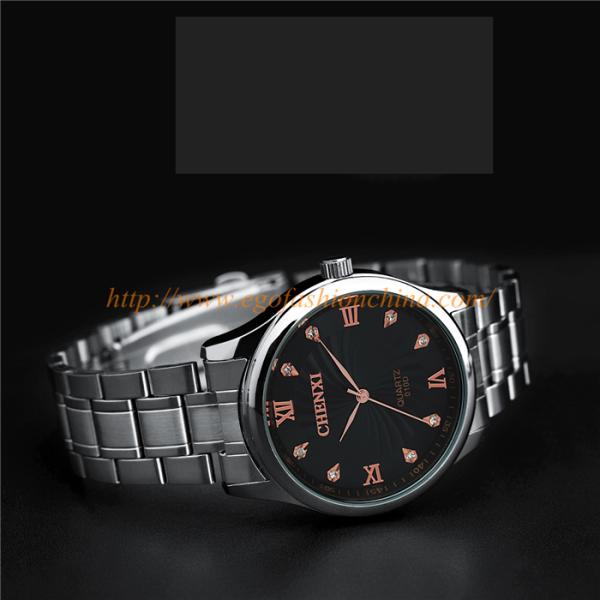 010D Couple Watch for Man Women's Watch Stainless Steel Quartz Watch Rose Gold Hot Watches
