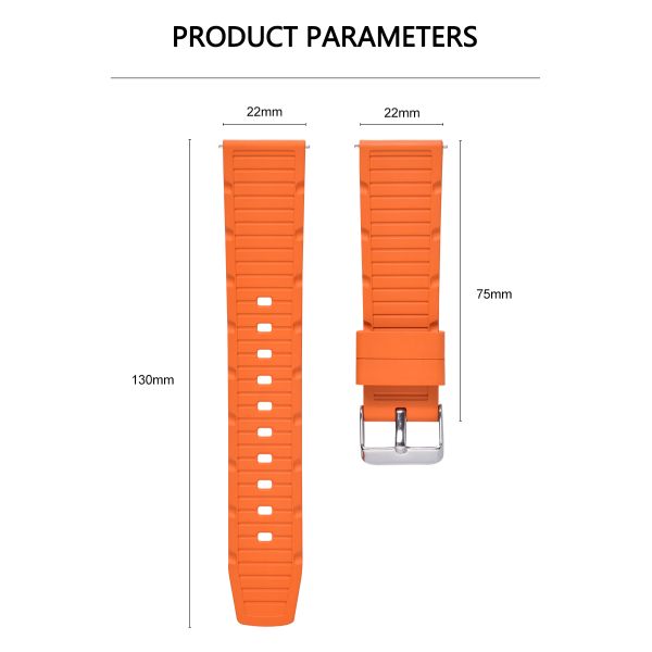 FKM Rubber Watch Strap With Convex Industrial Style Featuring Polka Dots · Custom Logo Supported