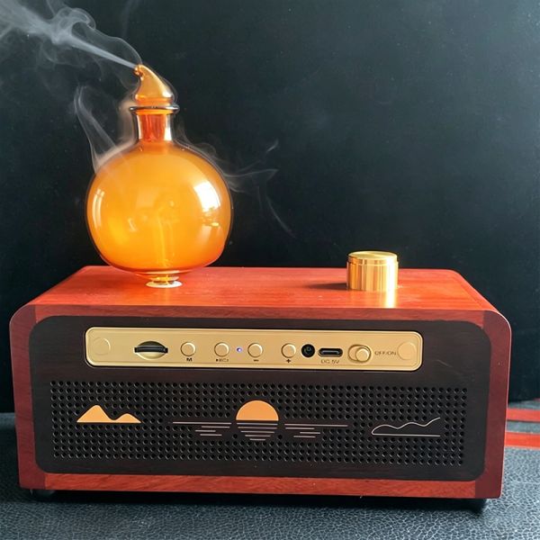 Cold-air Diffusion Luxurious Wood Aroma Diffuser with Hi-Fi Audio for Home and Business Gifts