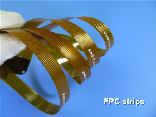 Доска PCB Polyimide 0.5mil гибкая с желтым Coverlay