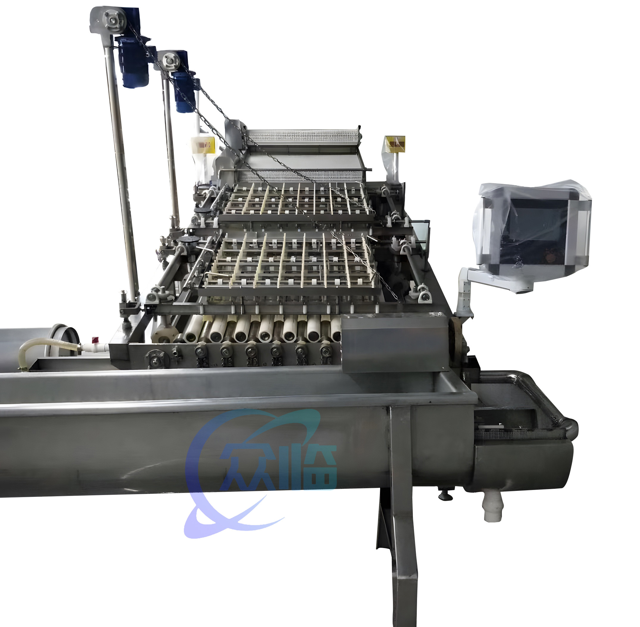 380V 3P 50HZ Commercial Shrimp Peeling Machine 300KG/H Automatic Shrimp Peeler