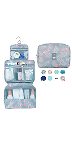 Travel Makeup Cosmetic Skincare Organizer, Toiletry Bag, Foldable Duffel Bag, Multiple Storage Compartments
