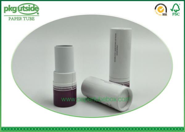Eco Friendly Cardboard Lipstick Tubes , Brown Paperboard Push Up Lip Balm Tubes