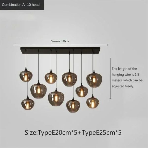Modern Glass Chandeliers For Dining Tables Living Room Kitchen Office Coffee Hanging Lamp (WH-AP-679)