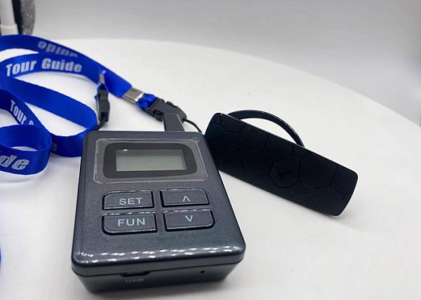 Lithium Battery Wireless Audio Guide Systems 860MHz - 870MHz