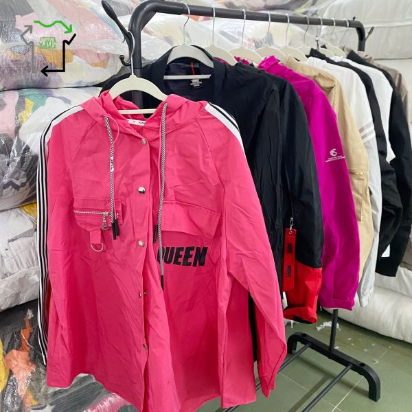 Mixed Sizes Second Hand Coats Zip Up Bomber Varsity Jacket For Women And Men